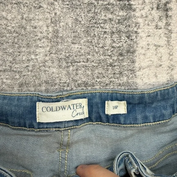 Coldwater Creek Jeans Womens 16P Shapeme High Rise Straight Stretch Faded Wash - Picture 3 of 11